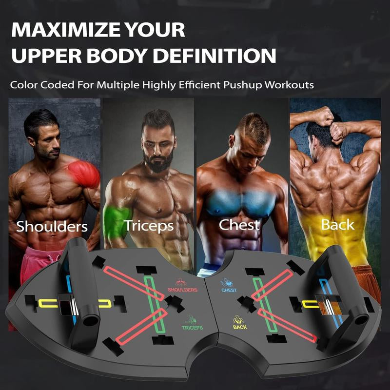 Foldable Home Gym Set Push up Board Resistance Bands Ab Roller Space Saving Workout Gear Apartment Travel Beginner to Pro (19 in 1 Set)